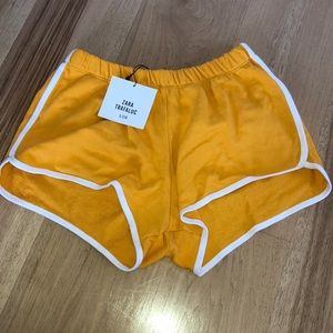 Mustard yellow/ orange Zara shorts